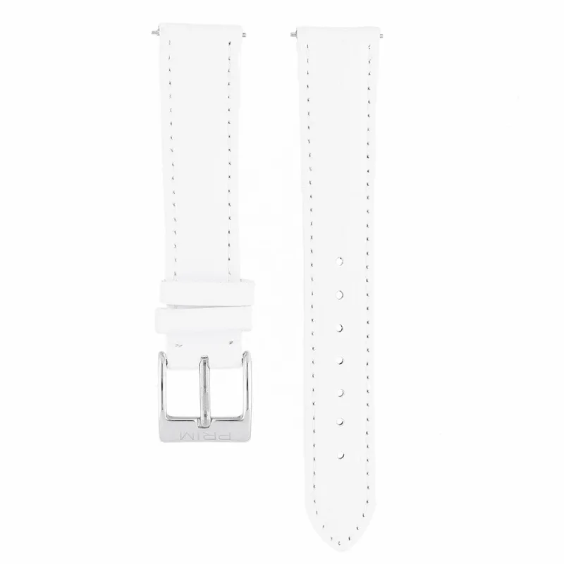 MPM Bílý prošívaný řemínek na hodinky MPM RB.13093.18 (18 cm)