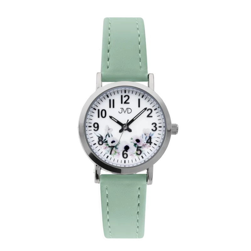 JVD Dětské dívčí zelenkavé hodinky JVd J7184.24