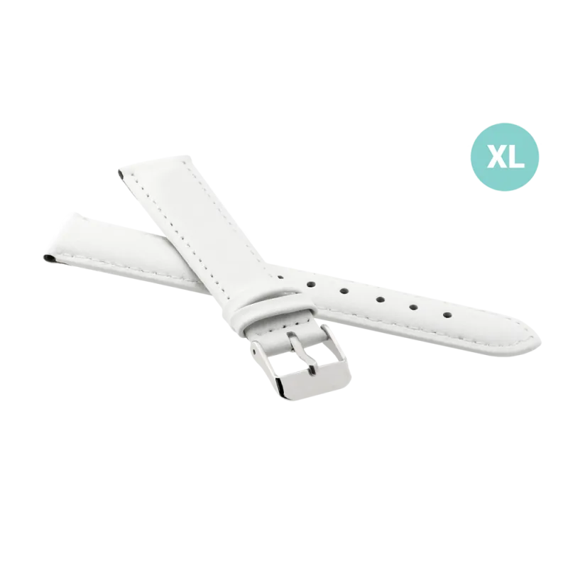 JVD Unisex bílý kožený řemínek na hodinky R17404/12XL