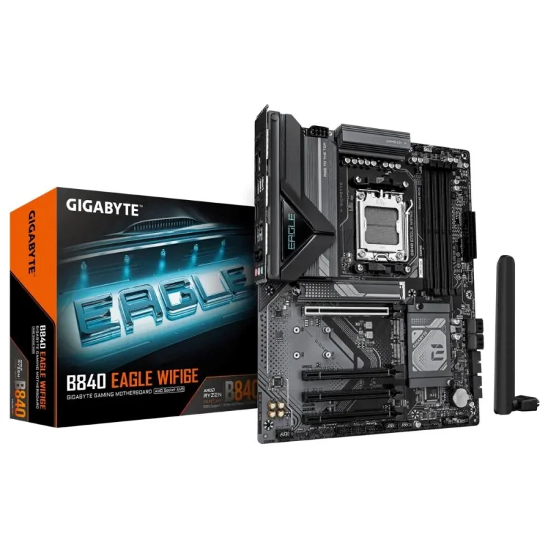 GIGABYTE MB Sc AM5 B840 EAGLE WF6E, AMD B840, 4xDDR5, Wifi, DP, HDMI…