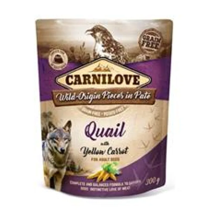 Carnilove Dog Pouch Paté Quail & Yellow Carrot 300 g
