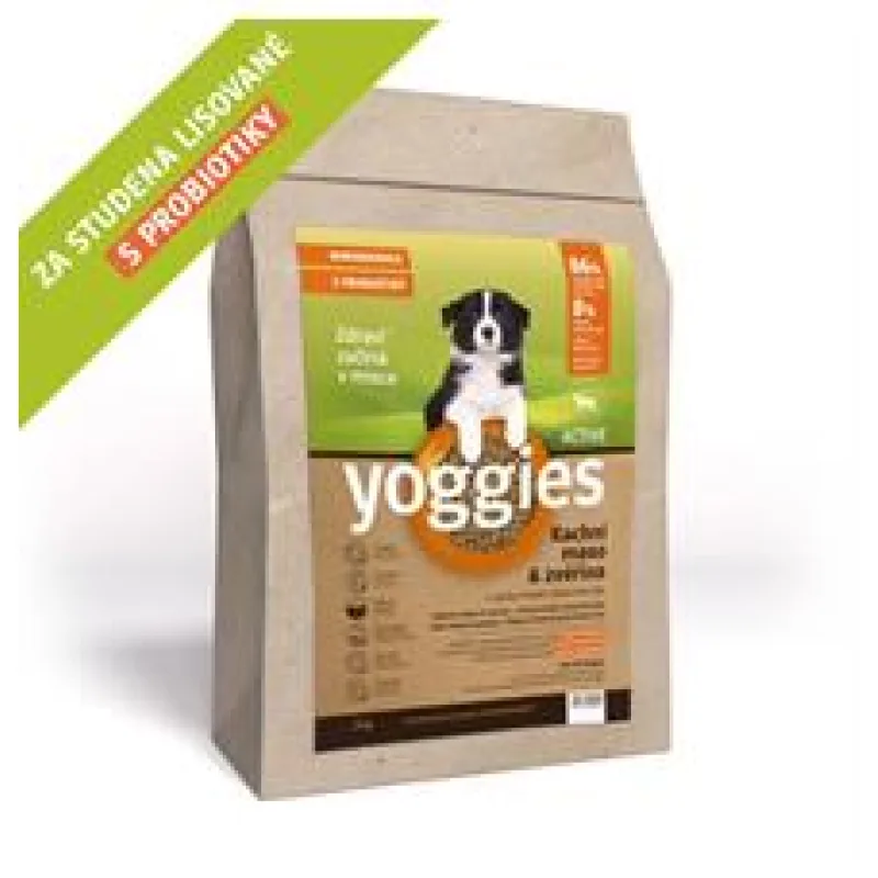 MINIGRANULE Yoggies Active, kachna a zvěřina, granule lisované za studena 15 kg