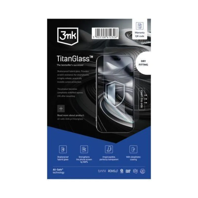 3mk All-Safe - AIO fólie TitanGlass Dry Fitting Phone, 25 ks…