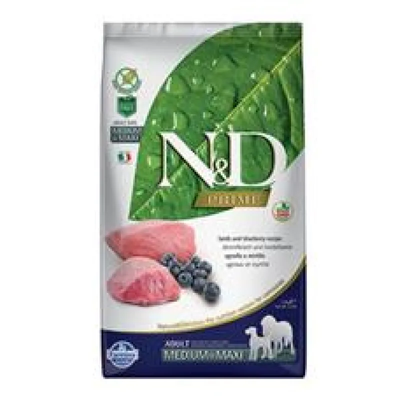 N&D PRIME DOG Adult M/L Lamb & Blueberry 12 kg