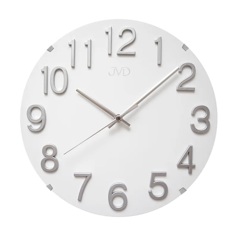 JVD Bílé nástěnné hodiny JVD HT98.5