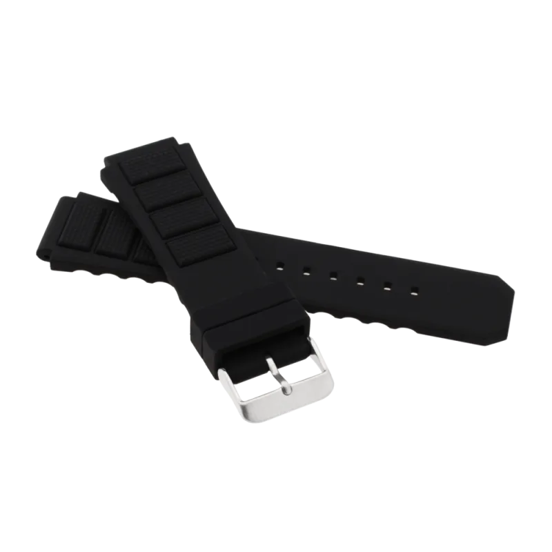 JVD Pánský černý silikonový řemínek na hodinky RP 115/20