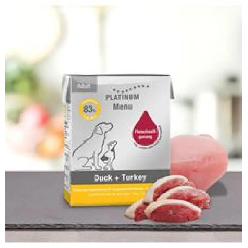 Paštika Platinum Natural Menu Duck + Turkey 375 g