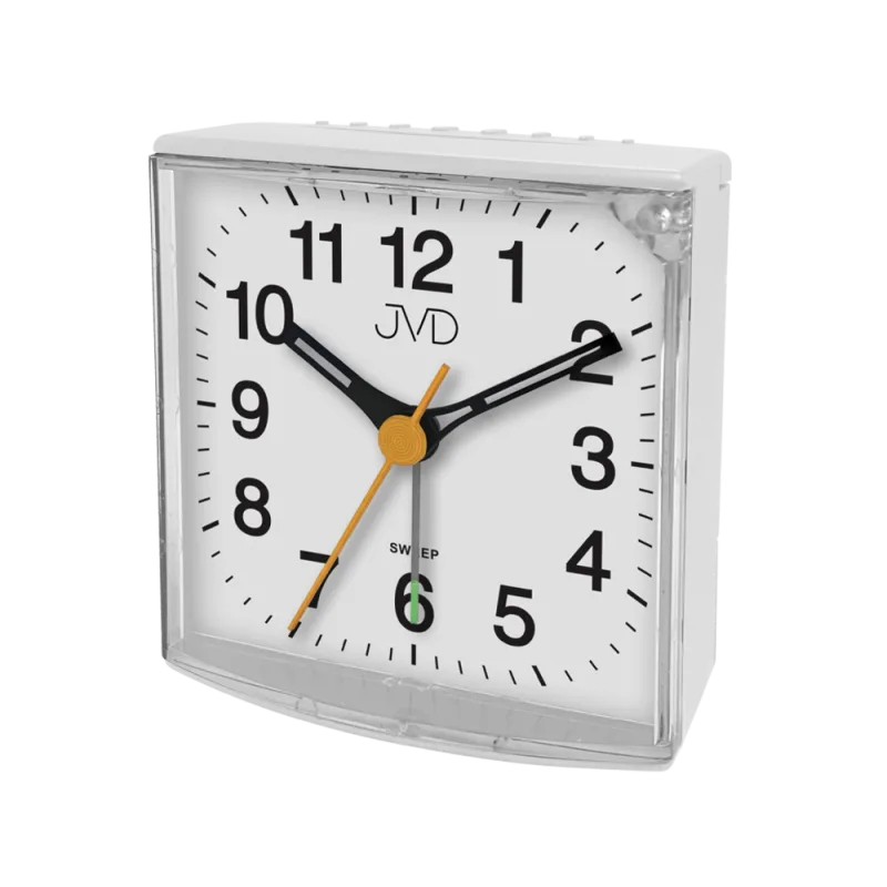 JVD Malý netikajcí tichý levný přehledný budík JVD SRP002.1
