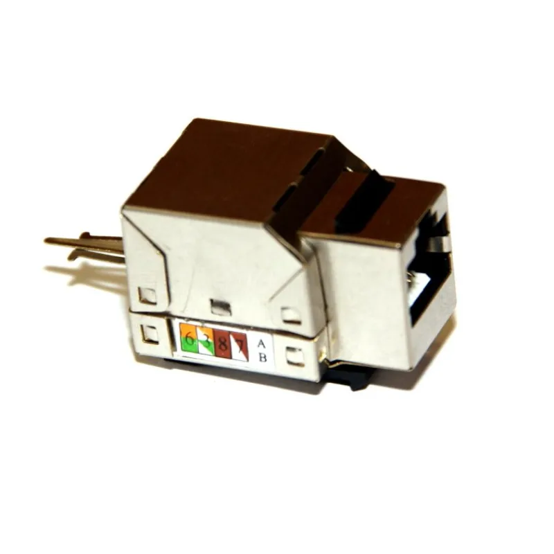 OEM keystone Cat5e, tieneny STP, kolmá svork., typ UNI 110, strieborný…