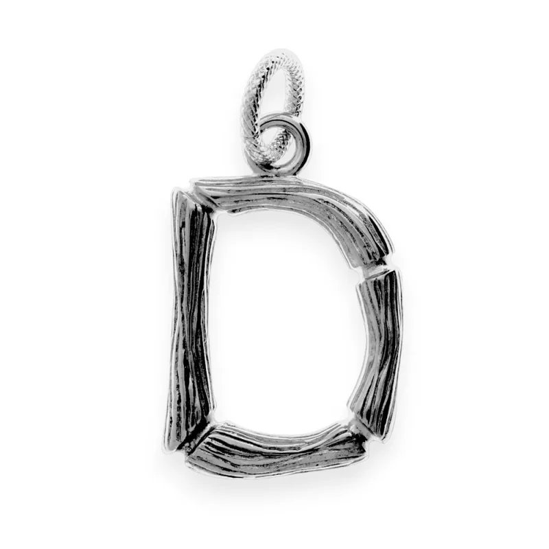 MPM Ocelový unisex nerezovýpřívěsek "D" 70213 - stříbrné barvy