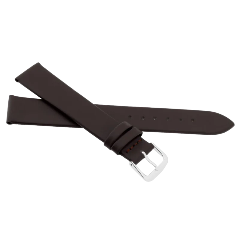 JVD Hnědý kožený unisex řemínek na hodinky R14802/14