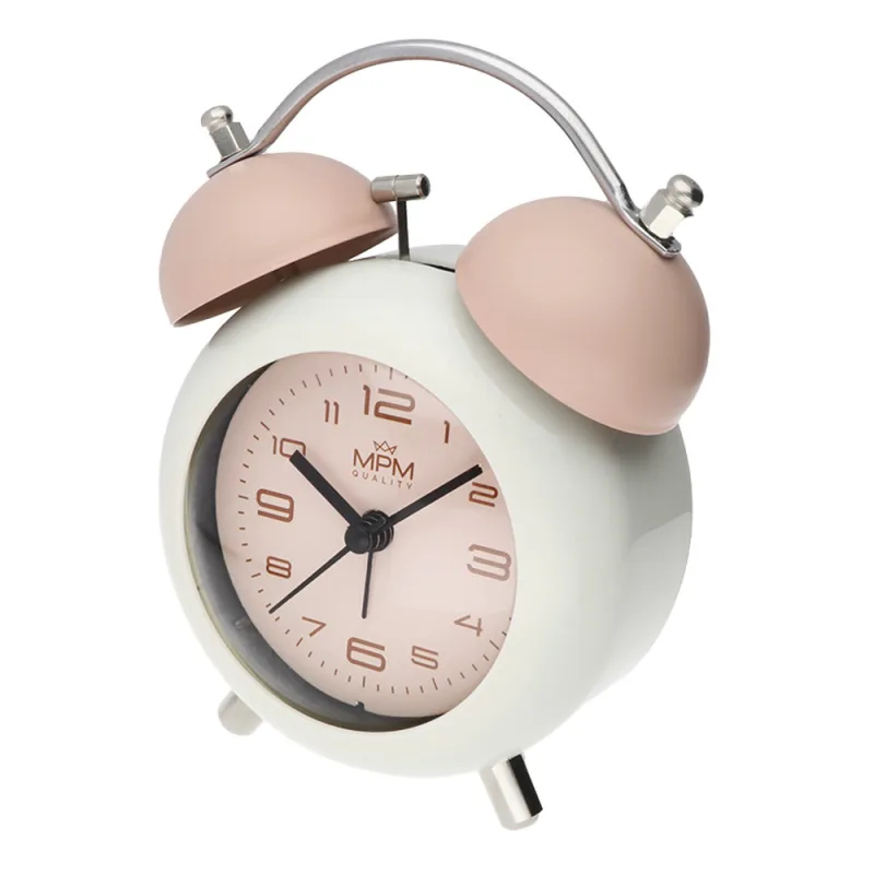 MPM Kitty - A Designový kovový budík s klasickým mechanickým zvoněním C01.4433.23