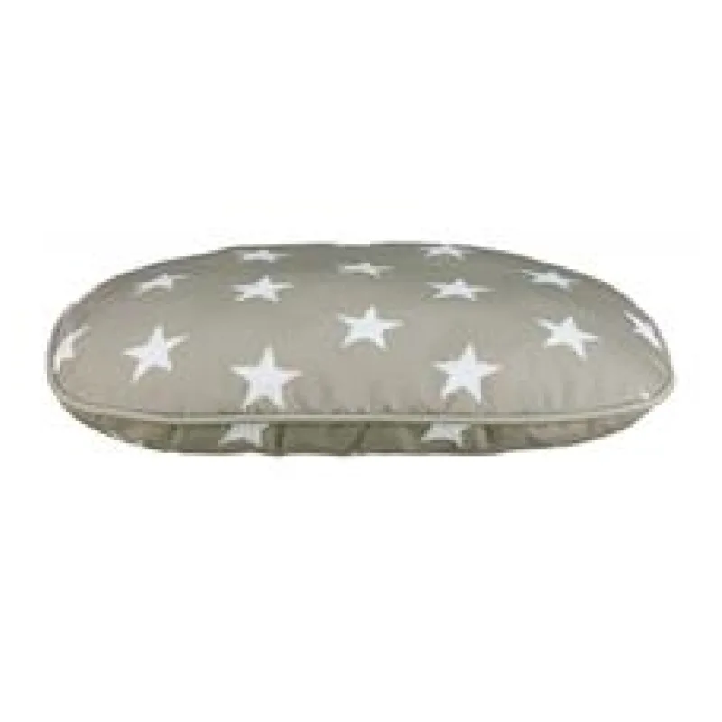 Oválný polštář STARS šedý s hvězdami 100 x 70 cm