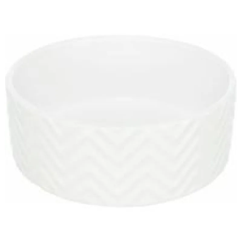 Keramická miska 1,6 l/ø 20 cm, vroubkovaná, bílá 1 ks