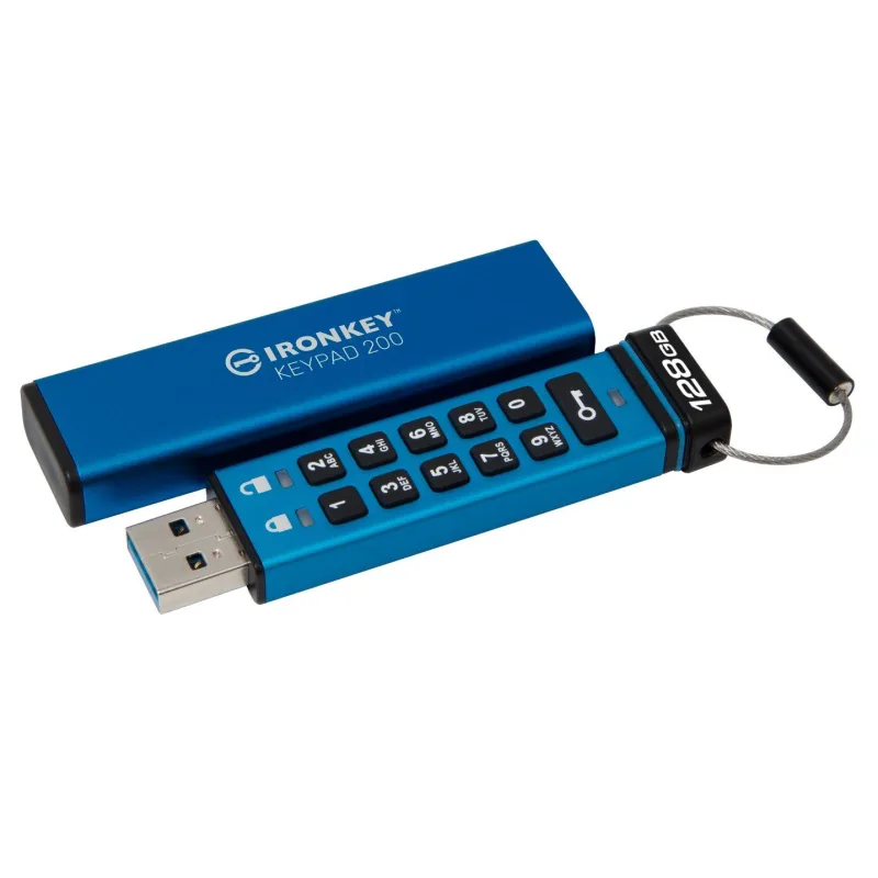 Kingston Flash Disk IronKey 128GB Keypad 200 encrypted USB flash drive…
