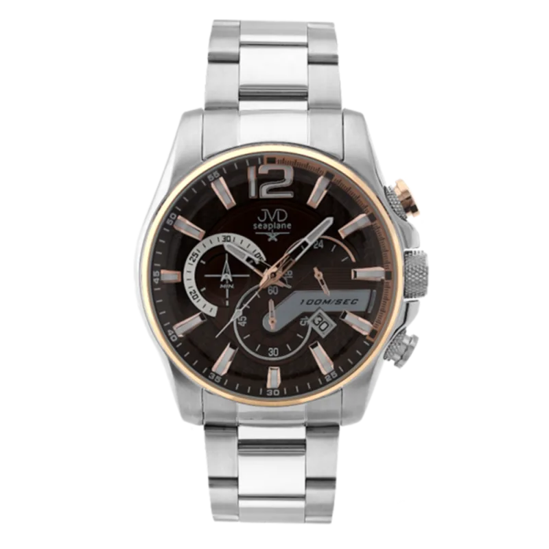 JVD Pánské mohutné vodotěsné hodinky JVD chronograf hodinky JVD JE1002.2