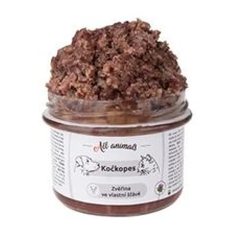 All Animals kočkopes sklo Zvěřina ve vlastní šťávě 200g