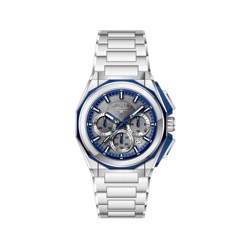 JVD Pánské ocelové vodotěsné ocelové hodinky - chronograf JVD JE1017.2