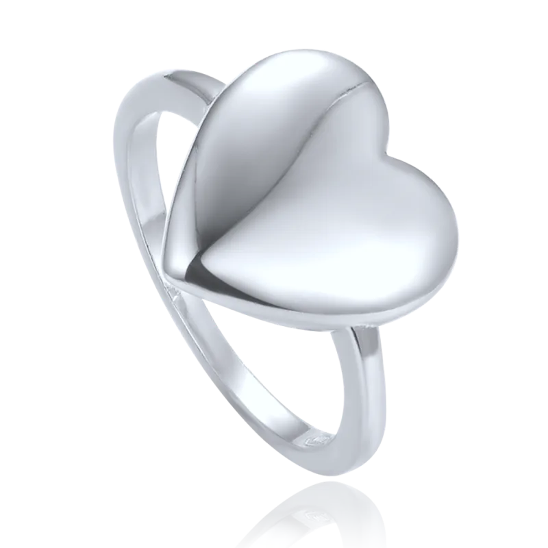 MINET Elegantní stříbrný prsten se srdcem vel. 57 JMAS0281WR57