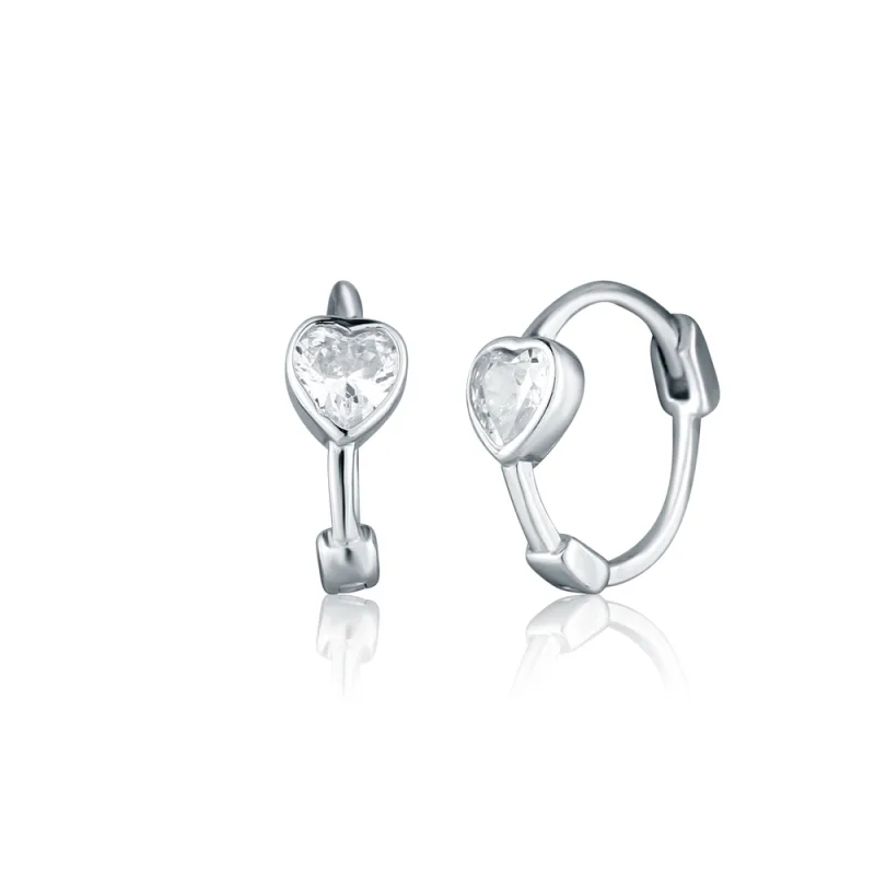 JVD Dámské stříbrné kruhové náušnice se zirkony SVLE2747X86BI00