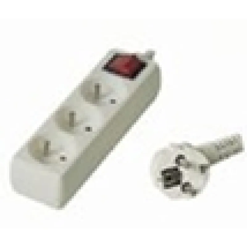 Predlžovací prívod 230V, 5m, 3 zásuvky + vypínač PP3K-05