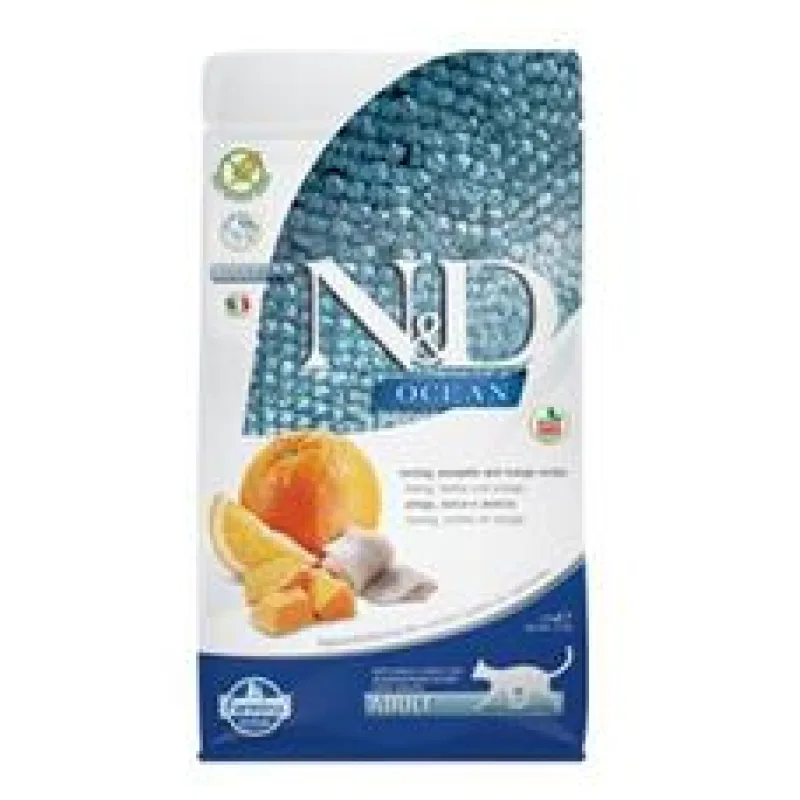 N&D OCEAN CAT GF Adult Herring, Pumpkin & Orange 5 kg