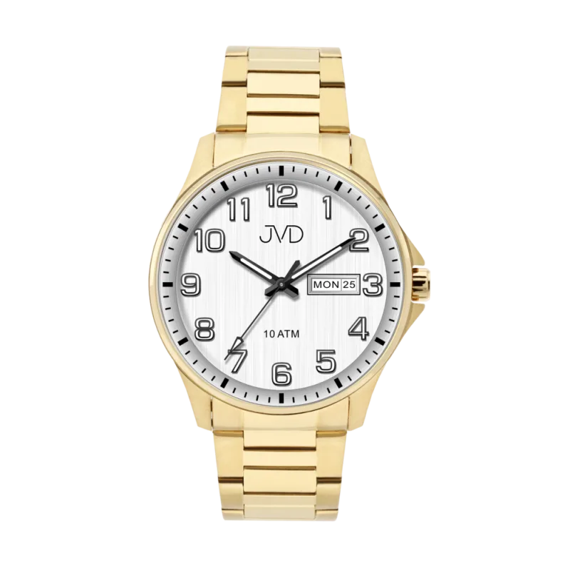 JVD Vodotěsné pánské pozlacené náramkové hodinky JVD JE611.8 10ATM