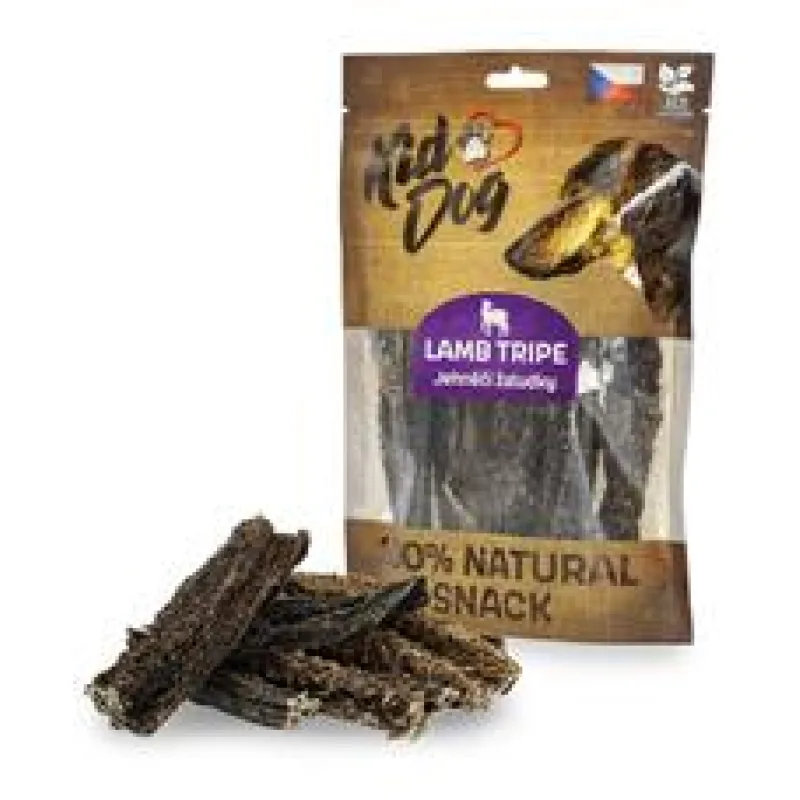 KIDDOG 100% Natural Snack, jehněčí žaludek, 12 cm 300g