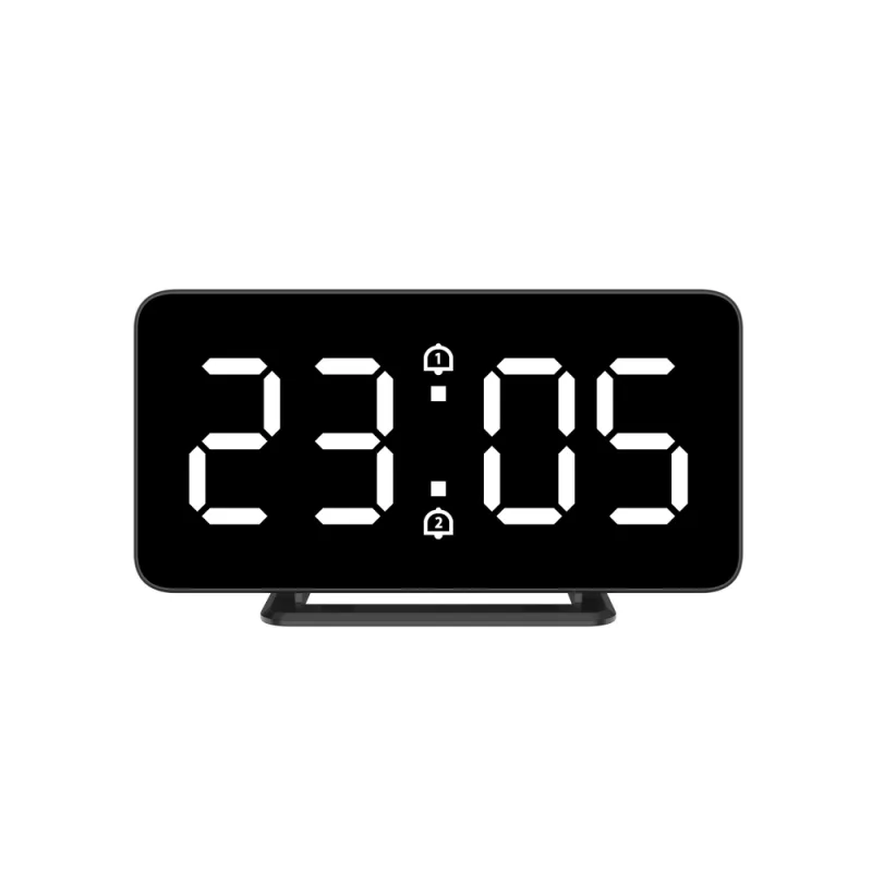 JVD Digitální černý budík do el. sítě JVD SB3216.2 s bílými LED číslama