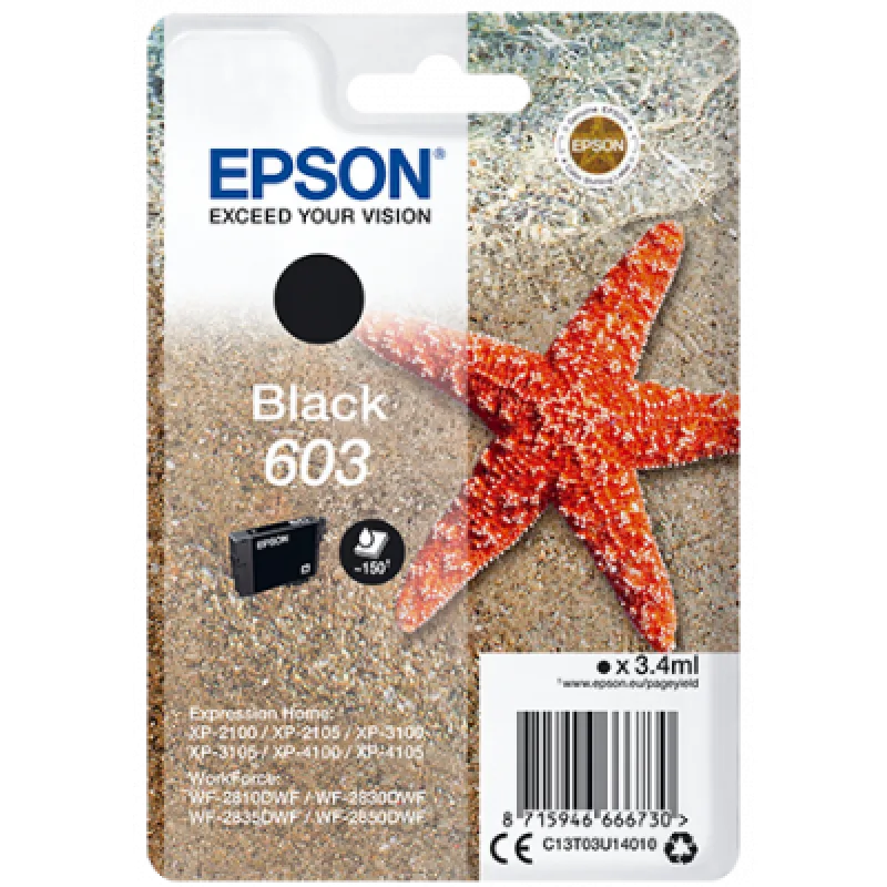 Epson singlepack, Black 603 C13T03U14010