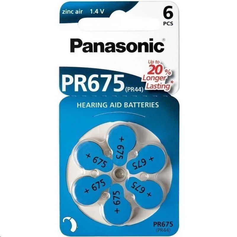 PANASONIC Zinkovzduchová baterie PR-675(44)/ 6LB AA 1, 2V (Blistr 4ks)…