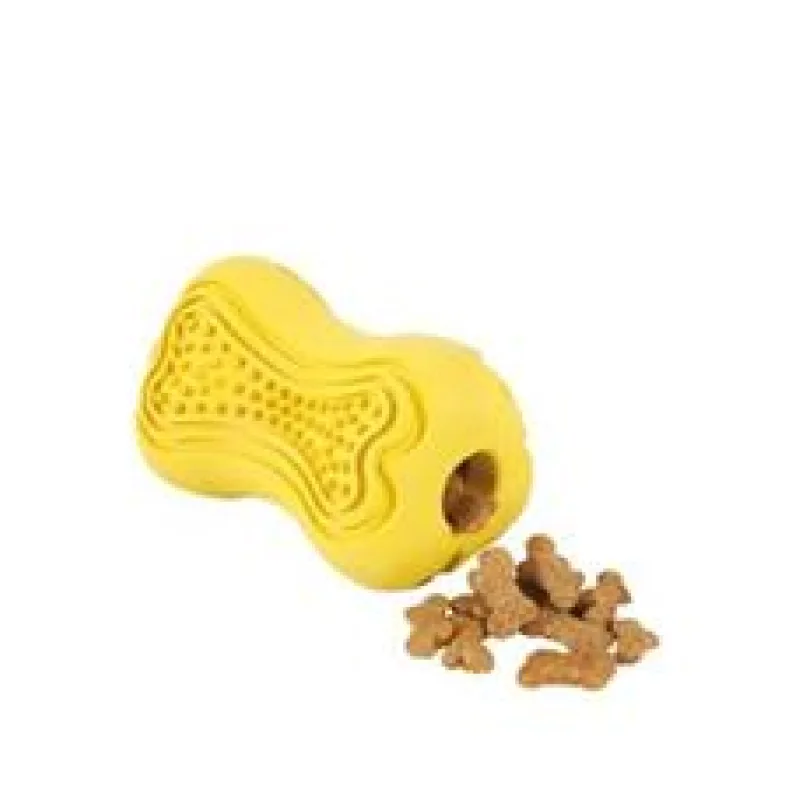 Hračka pes TITAN gumová kost žlutá Zolux S