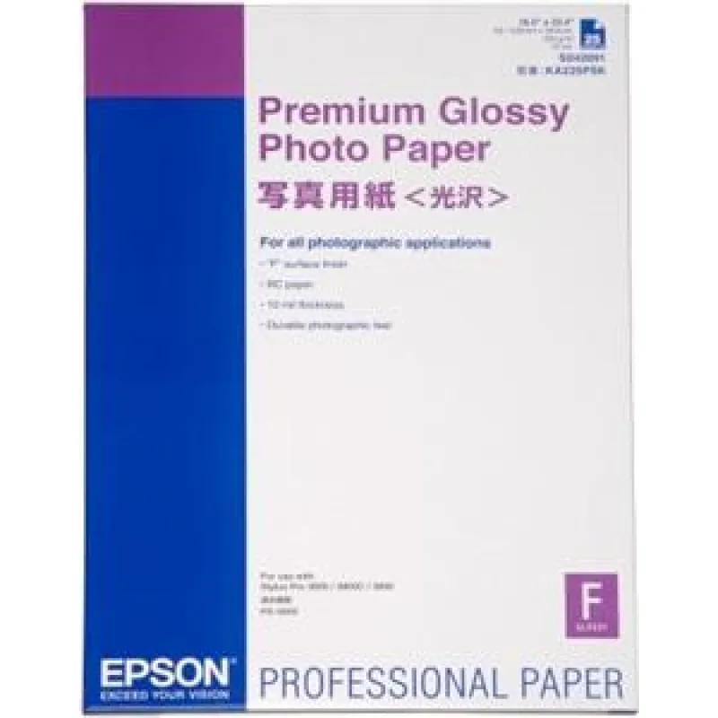 Premium Gloss Photo Paper, A2, 255g/ m? 25pap C13S042091