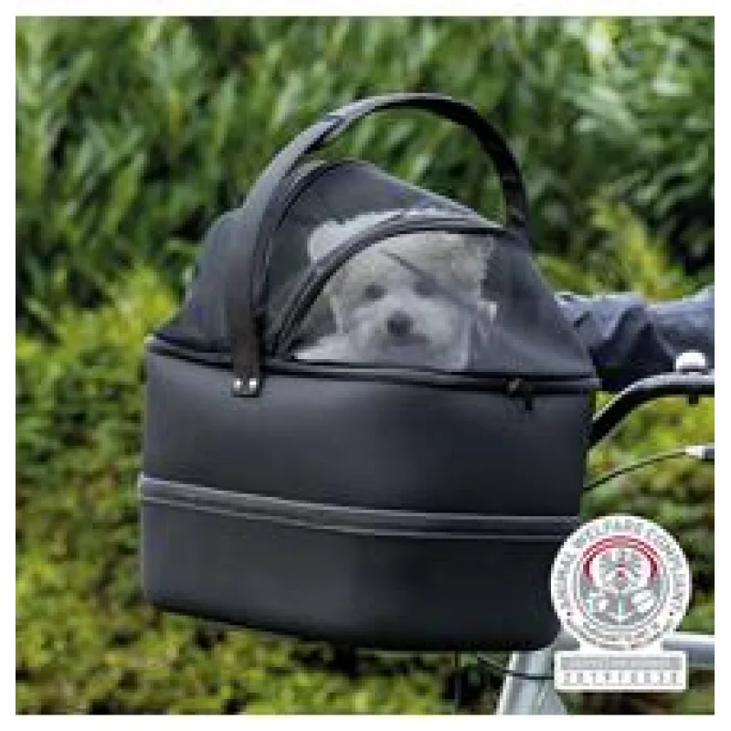 Přepravka na kolo se síť.střechou, up.na řidítka 41x47x29 cm (max. 6kg) Náhradní držák na košík na řídítka kola ke kódu 13108