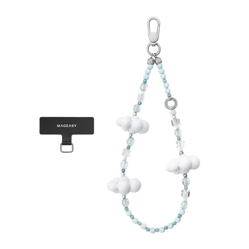 SwitchEasy Beaded Wrist Strap + Strap Card - Cloud Mist MPHIPH343CM24