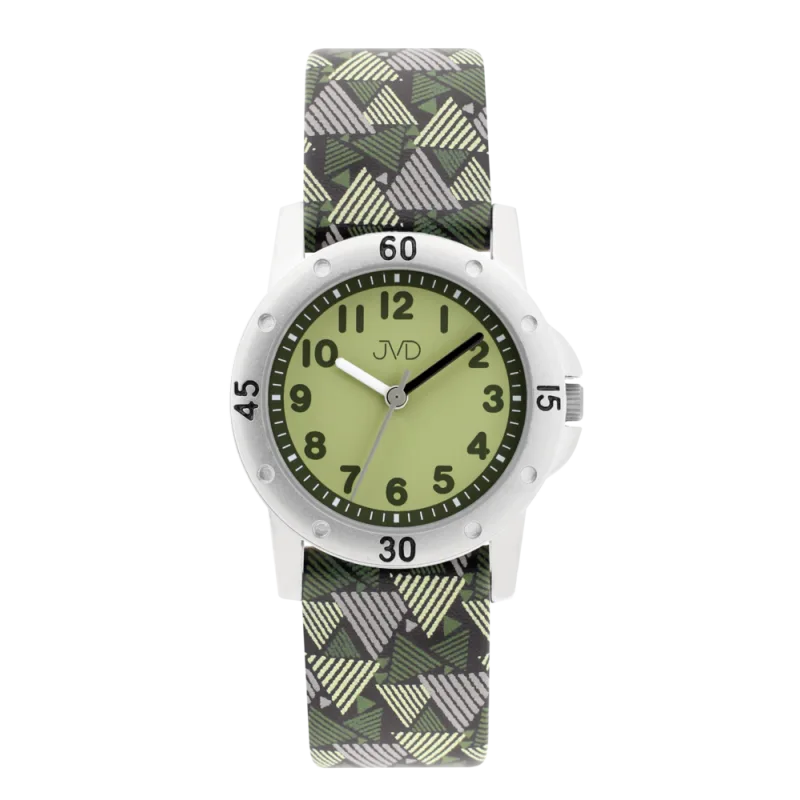JVD Dětské chlapecké sportovní zelené náramkové hodinky JVD J7215.3