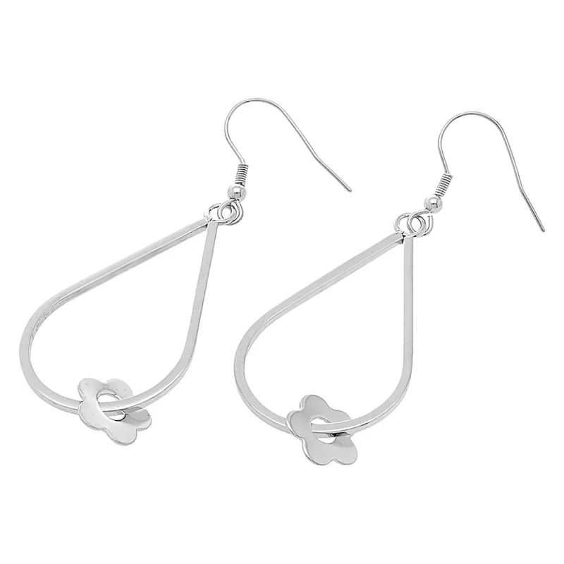 MPM Dámské ocelové visací nerezové náušnice 5694 - stříbrné barvy SER.5694