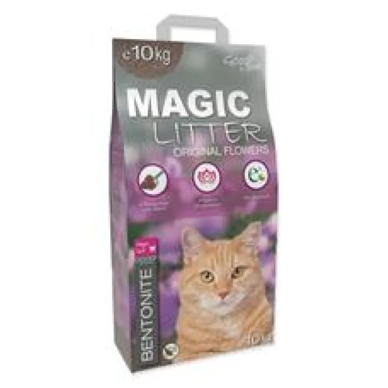 Kočkolit MAGIC LITTER Bentonite Original Flowers 10 kg