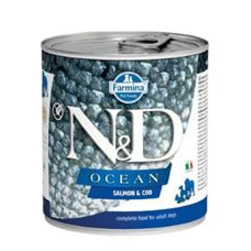 N&D DOG OCEAN Adult Salmon & Codfish 285 g + 1 ks ZDARMA