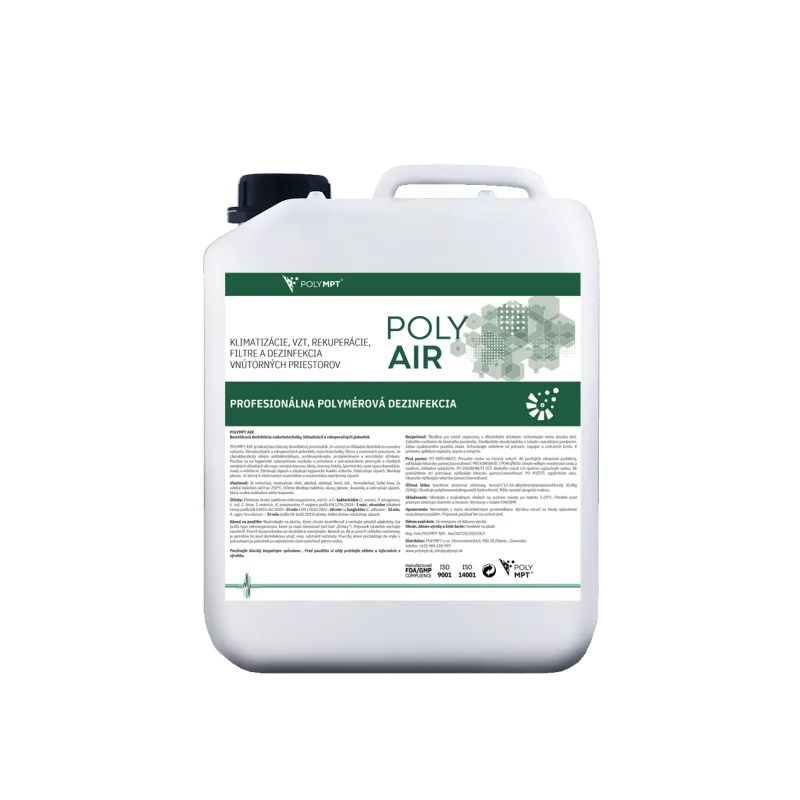 Dezinfekcia klimatizácie a vzduchotechniky, proti vírusom a plesniam, POLYMPT