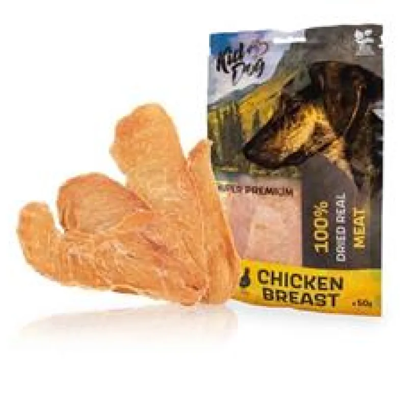 KIDDOG SUPER PREMIUM 100% kuřecí prsa, tenké plátky 50 g