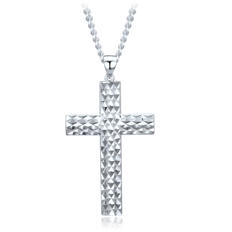 MINET Elegantní stříbrný náhrdelník křížek Ag 925/1000 11,75g JMAN0631SN50