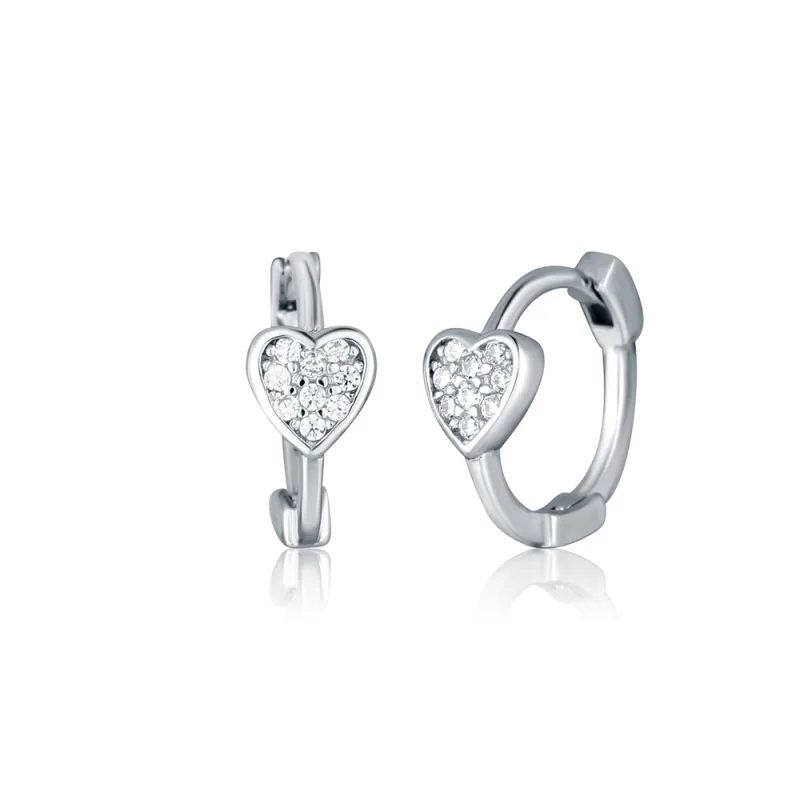 JVD Dámské stříbrné kruhové náušnice se zirkony SVLE2799X86BI00