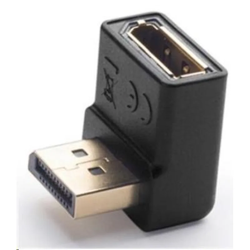 PREMIUMCORD DisplayPort 1.2 smerom nadol zahnuté adaptéry 90°, samec/…