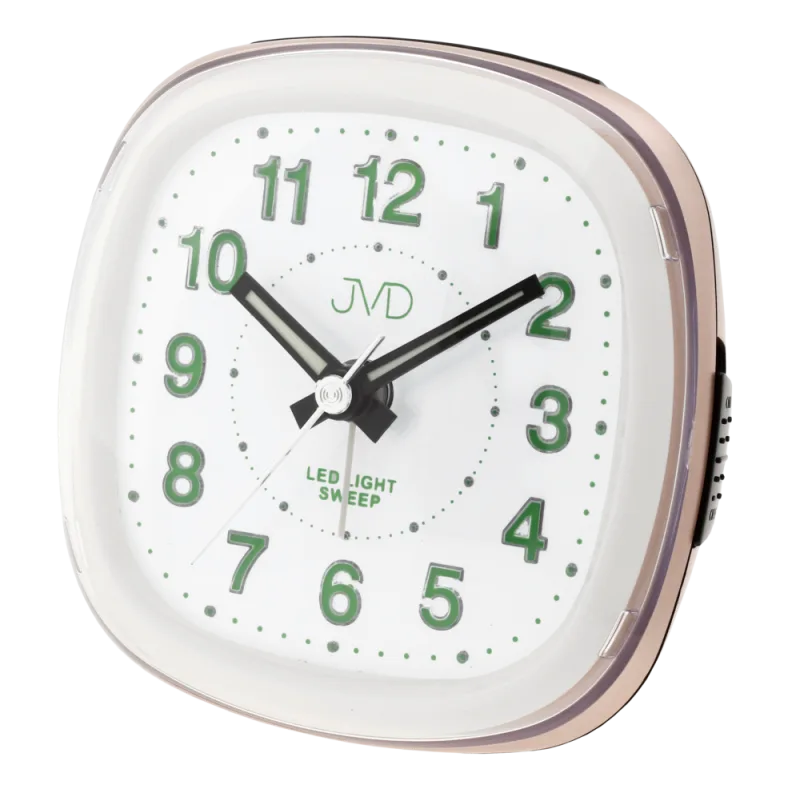 Ručkový netikající svítící budík JVD sweep SRP813.5 s LED osvětlením