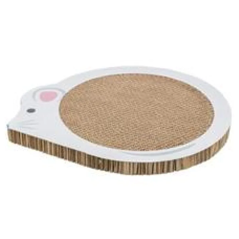 JUNIOR škrabací karton "myš", catnip, 35 x 2,5 x 29,5 cm, bílá 1 ks