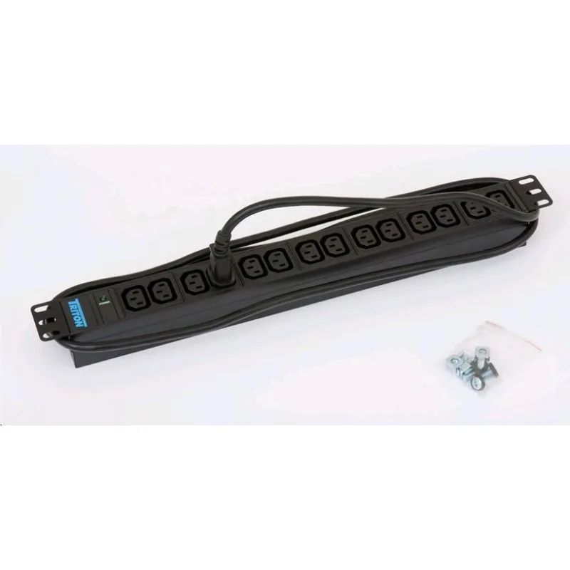 TRITON 19" rozvádzač 14xIEC C13- 2m, svetelný indikátor, čierny RAB-PD…