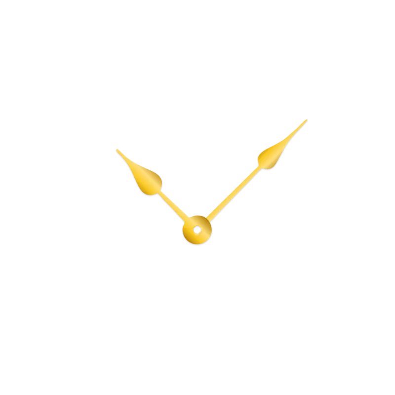 Zlaté klasické hliníkové ručičky na hodiny 73 mm | 53 mm