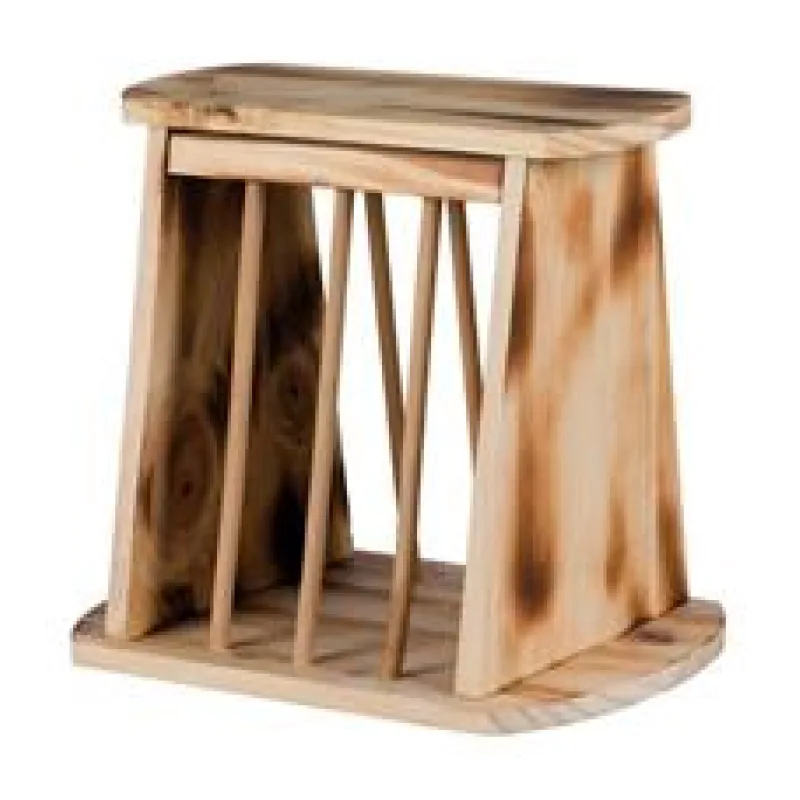 Samostatně stojící krmítko na seno, dřevěné 25 x 22 x 18 cm