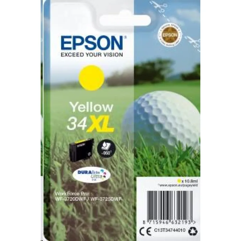 Atramentová tyčinka EPSON Singlepack "Golf" Yellow 34XL DURABrite Ultra…